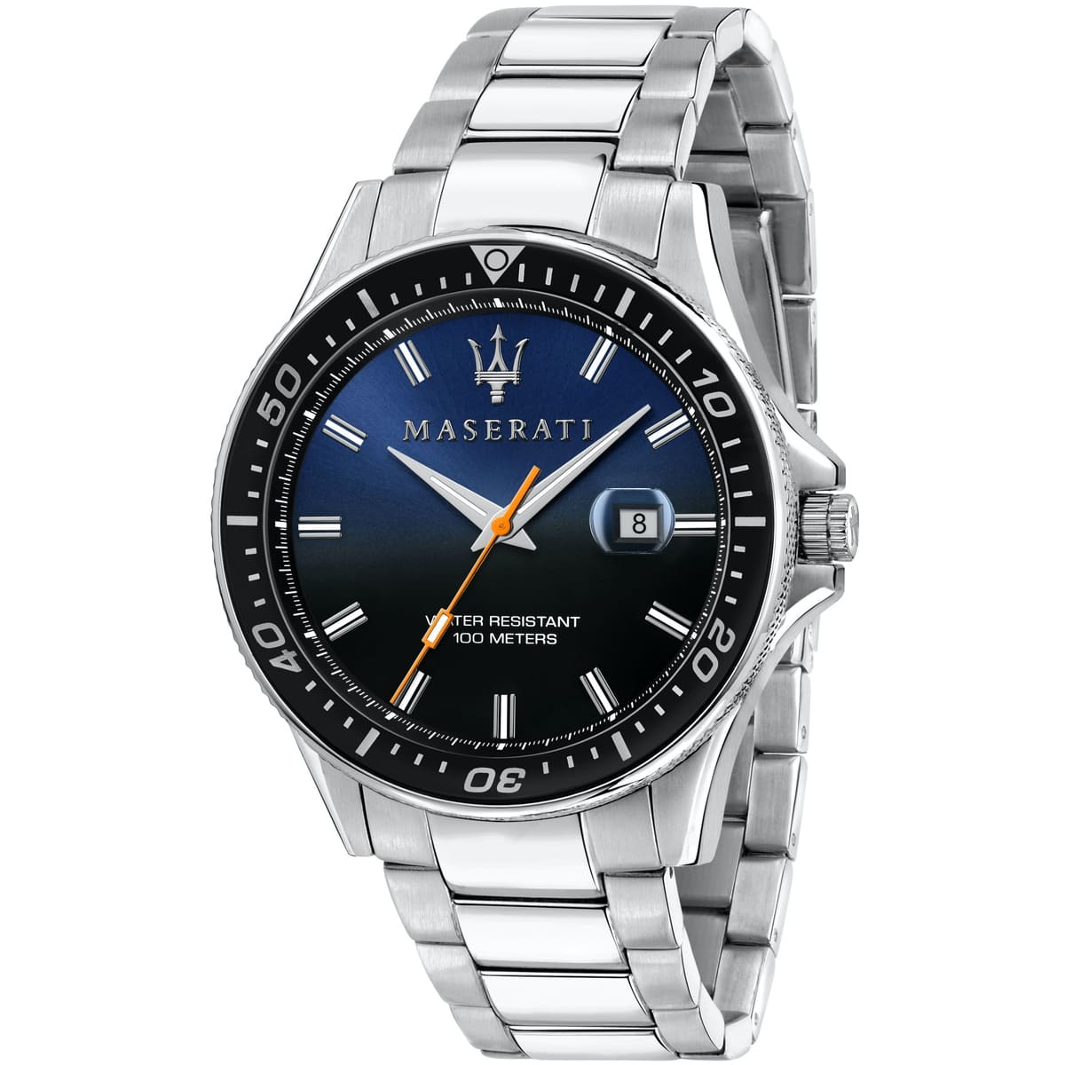 Maserati Sfida R8853140001 Silver-Tone Blue/Black Dial Men's Watch
