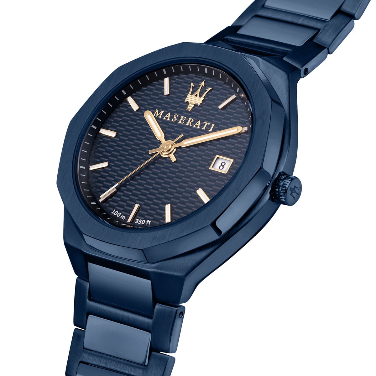 Maserati Stile Blue Edition R8853141001 All Blue Gold Accents Men's Watch