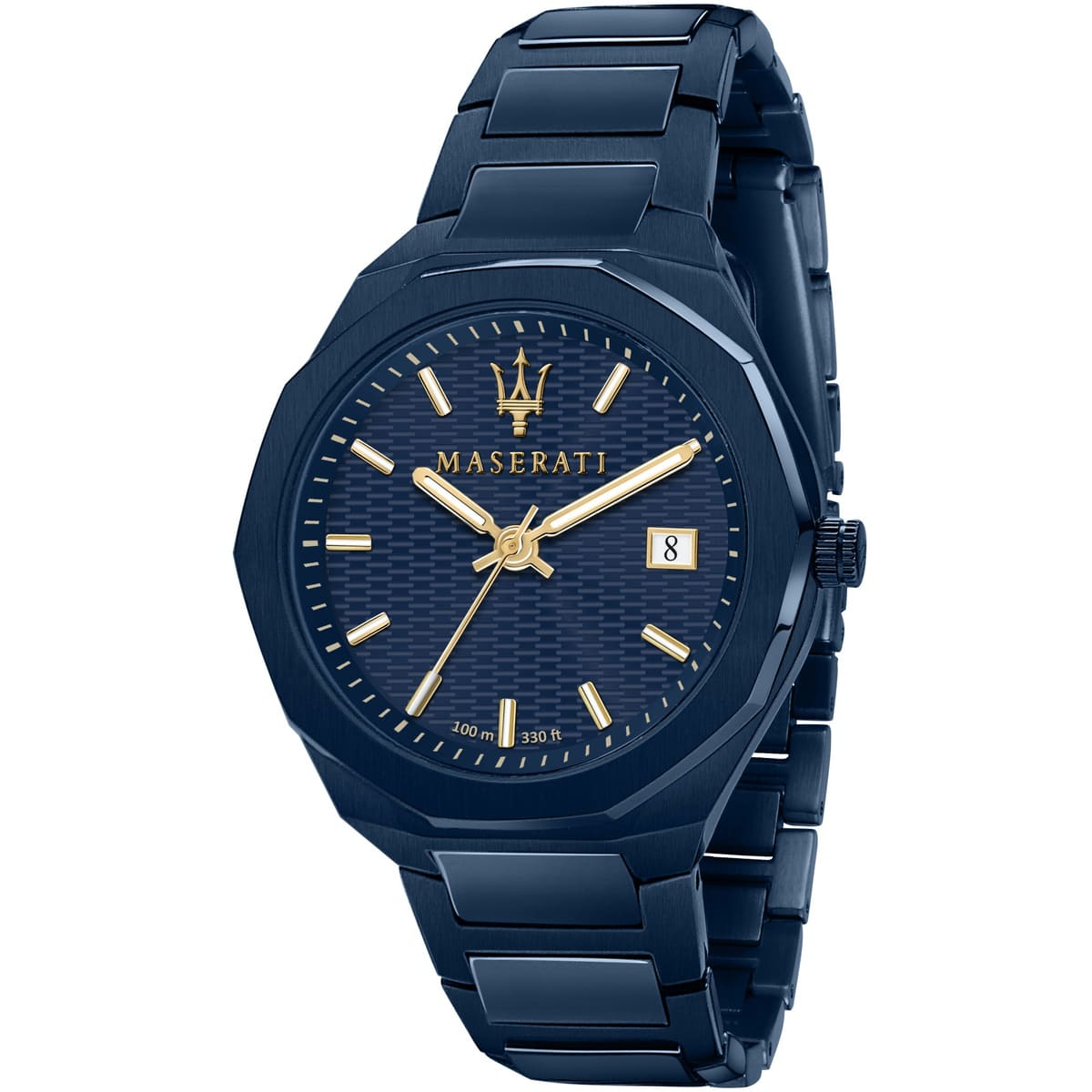 Maserati Stile Blue Edition R8853141001 All Blue Gold Accents Men's Watch