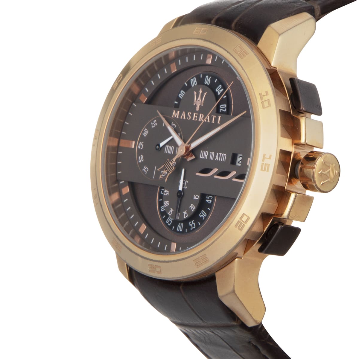 Maserati Ingegno R8871619001 Rose Gold Brown Leather Men's Watch