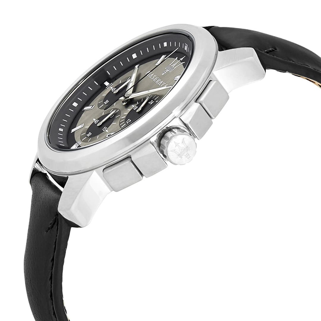 Maserati Successo R8871621006 Silver Gray Dial Leather Men's Watch