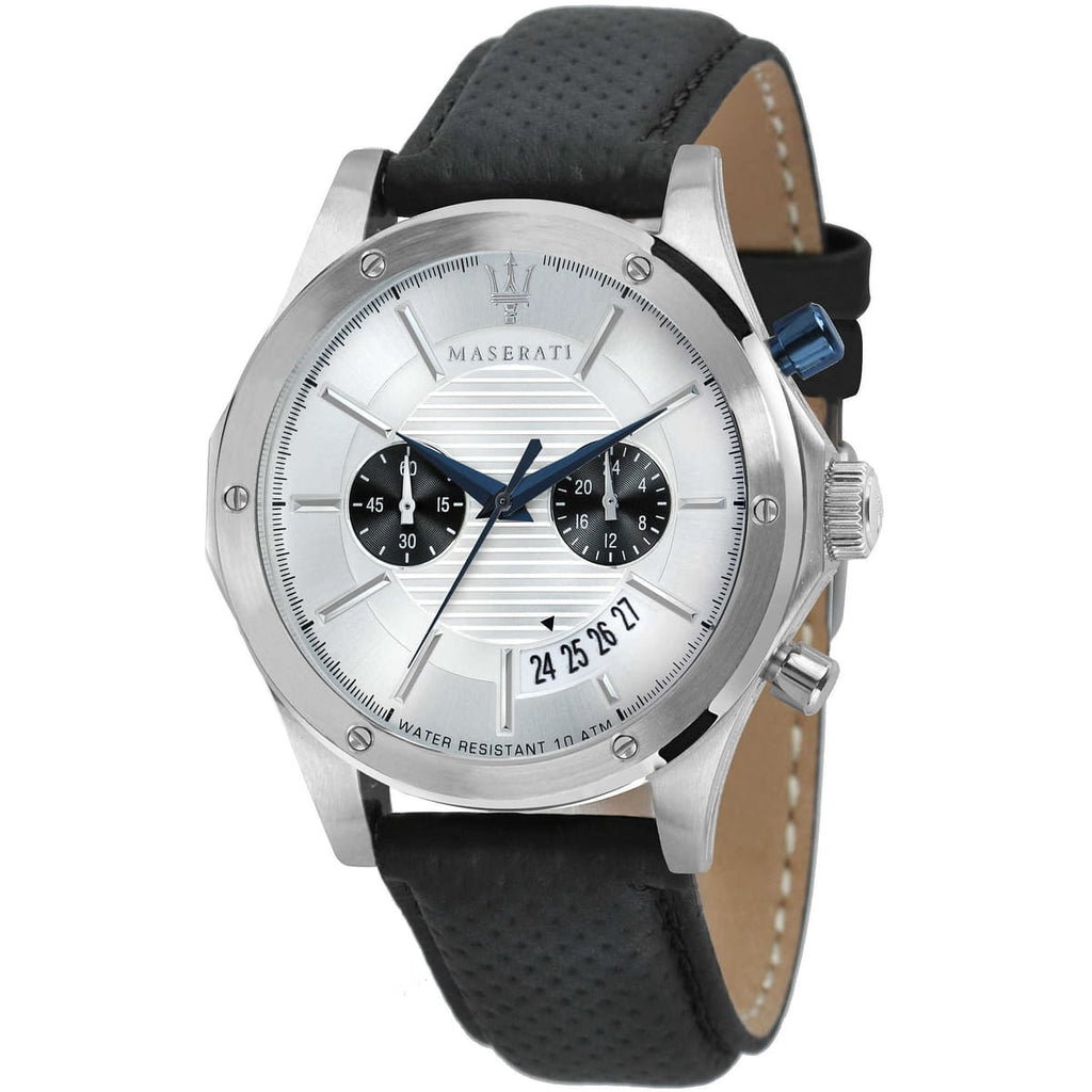 Maserati Circuito R8871627005 Silver Dial Black Leather Men's Watch