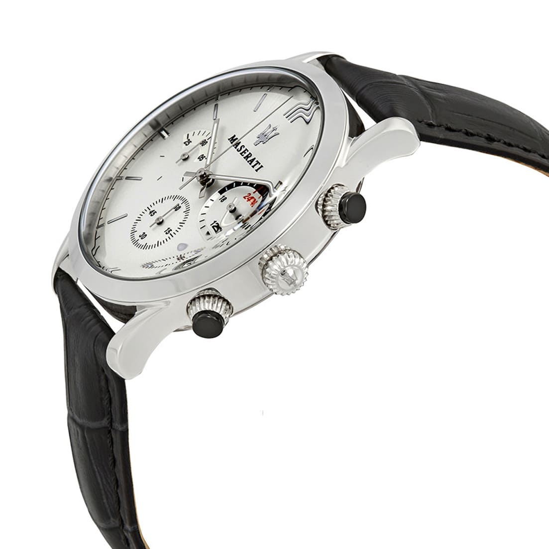 Maserati Ricordo R8871633001 Silver Dial Black Leather Men's Watch