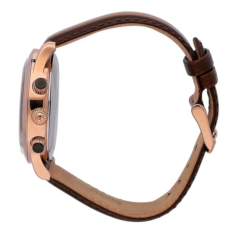 Maserati Ricordo R8871633002 Rose Gold Silver Dial Leather Men's Watch