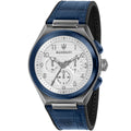 Maserati Triconic R8871639001 Grey & Blue White Dial Rubber Men's Watch