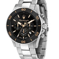 Maserati Competizione R8873600003 Silver & Rose Gold Black Dial Watch