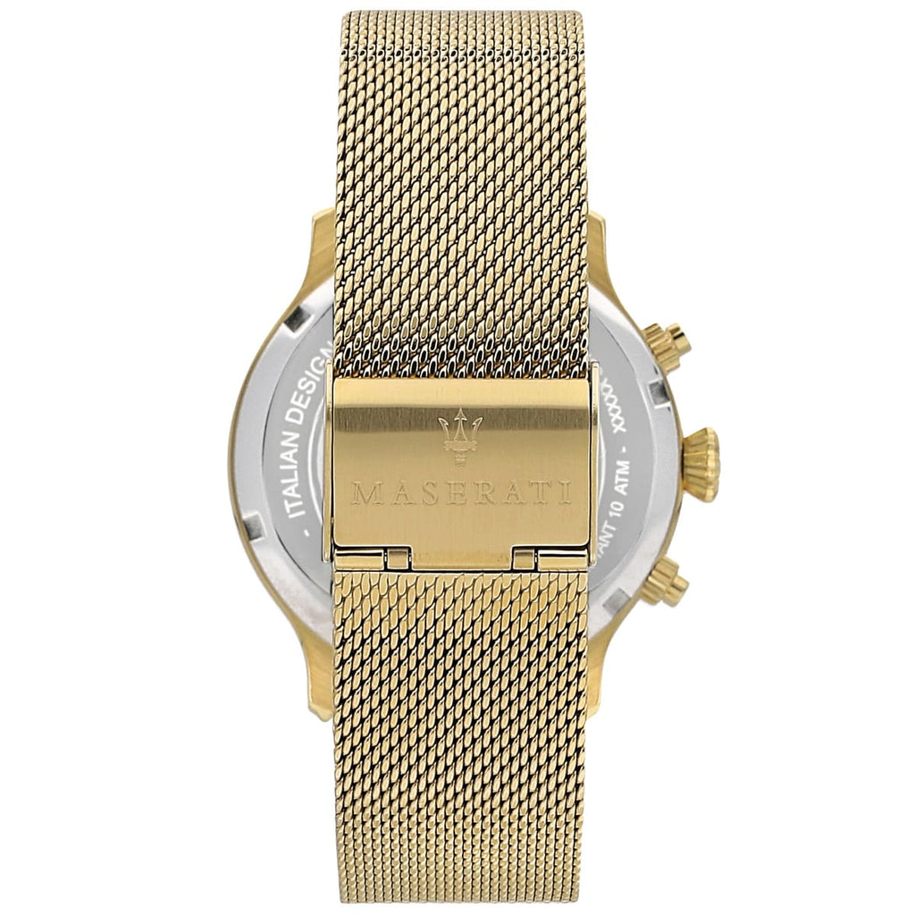 Maserati Epoca R8873618007 All Gold Black Sunray Dial Mesh Men's Watch