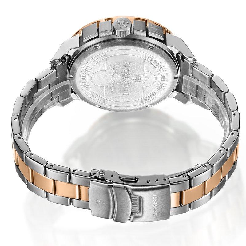 Maserati Ingegno R8873619002 Two-Tone Rose Gold Blue Dial Men's Watch