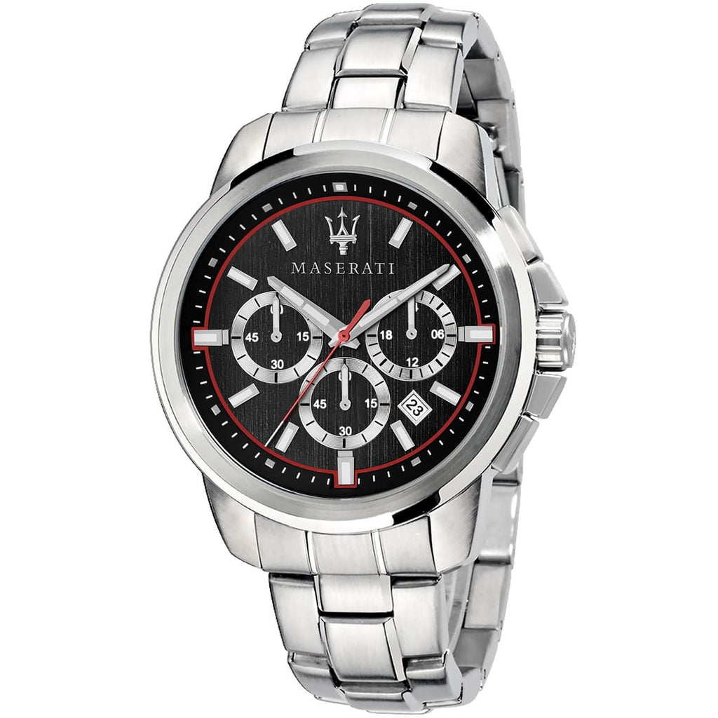 Maserati Successo R8873621009 Silver Black Racing Dial Metal Men's Watch