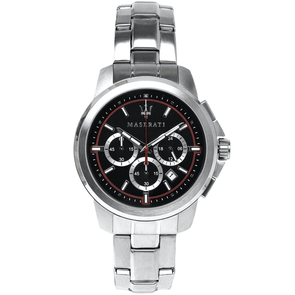 Maserati Successo R8873621009 Silver Black Racing Dial Metal Men's Watch