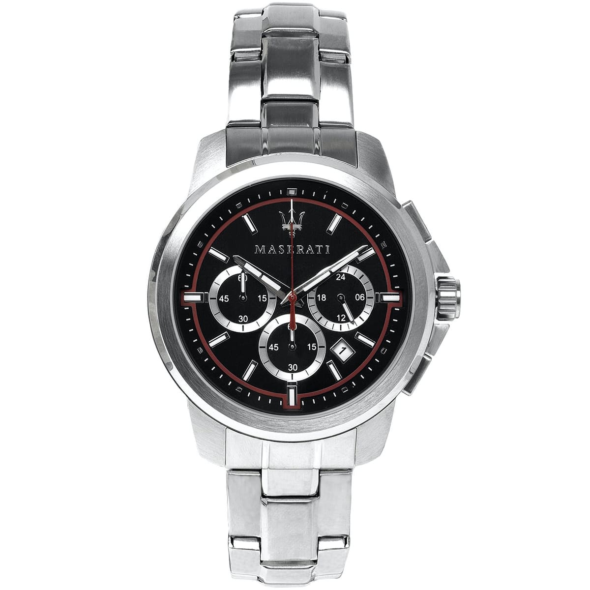 Maserati Successo R8873621009 Silver Black Racing Dial Metal Men's Watch