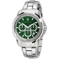 Maserati Successo R8873621017 Men's Silver Case Green Sunray Dial Watch