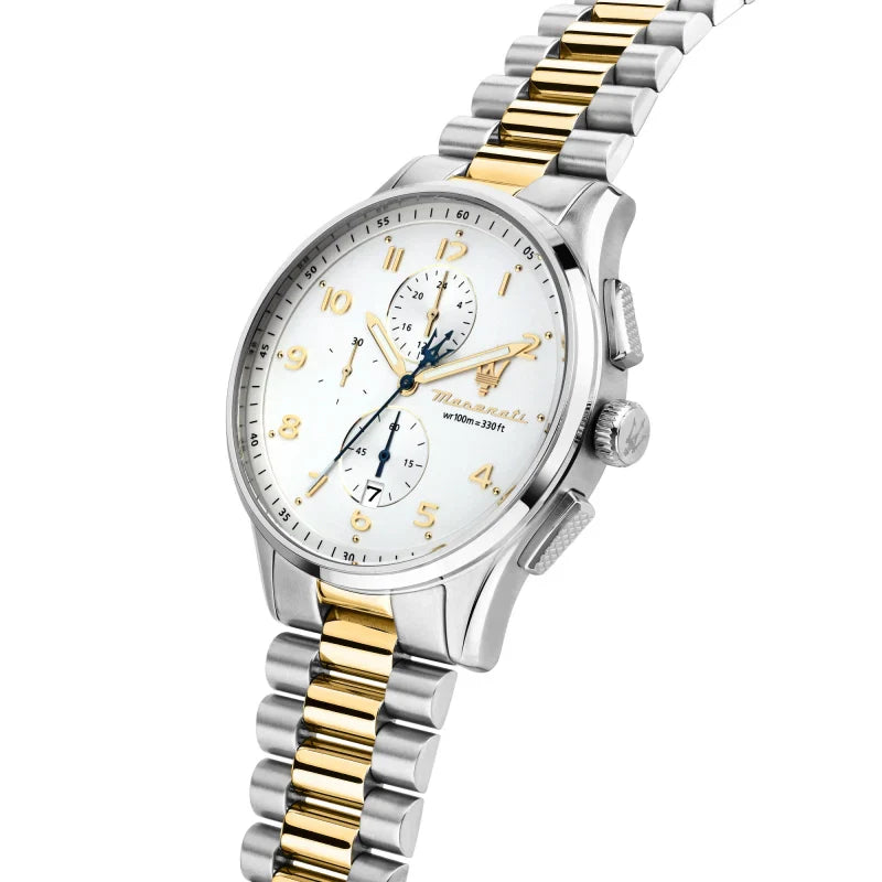 Maserati Sorpasso R8873624003 Two-Tone Gold White Dial Men's Watch