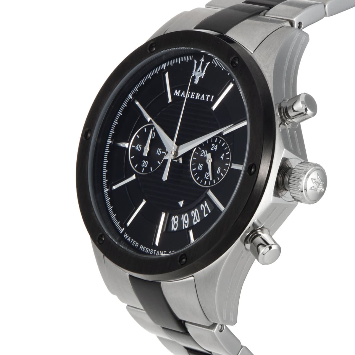 Maserati Circuito R8873627003 Silver & Black Dial Two-Tone Men's Watch