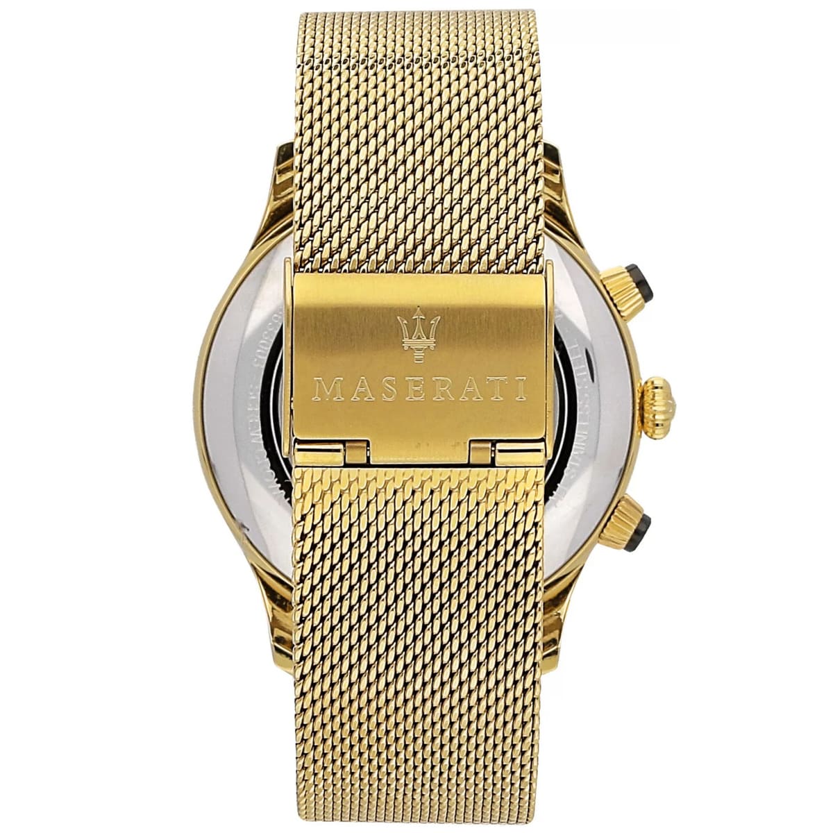 Maserati Ricordo R8873633003 Gold-Tone Black Sunray Dial Mesh Men's Watch