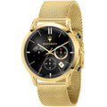Maserati Ricordo R8873633003 Gold-Tone Black Sunray Dial Mesh Men's Watch