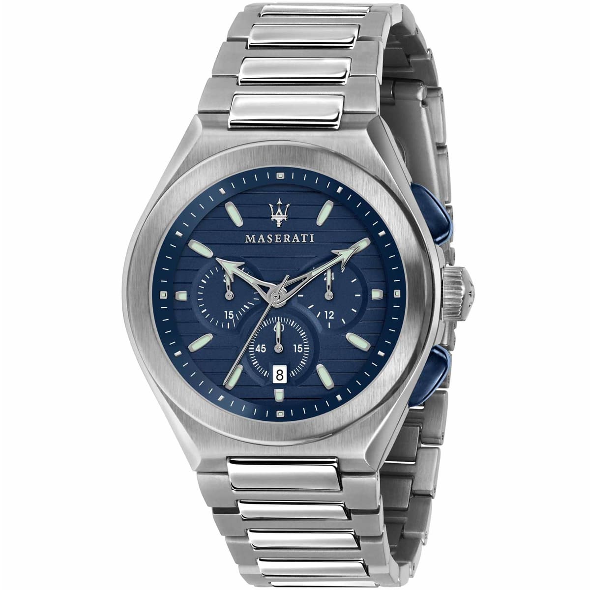 Maserati Triconic R8873639001 Silver-Tone Blue Racing Dial Men's Watch