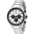 Maserati Sfida R8873640003 Silver-Tone White Panda Dial Men's Watch