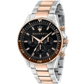 Maserati Sfida R8873640009 Two-Tone Rose Gold Black Dial Men's Watch