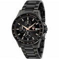 Maserati Sfida Chronograph R8873640011 All Black Rose Gold Accents Watch