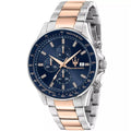 Maserati Sfida Chronograph R8873640012 Two-Tone Rose Gold Blue Dial Watch