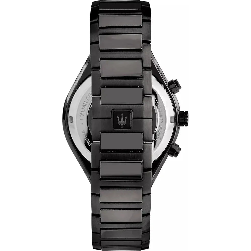 Maserati Stile R8873642012 Gunmetal Grey Blue Skeleton Men's Watch