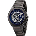 Maserati Stile R8873642012 Gunmetal Grey Blue Skeleton Men's Watch