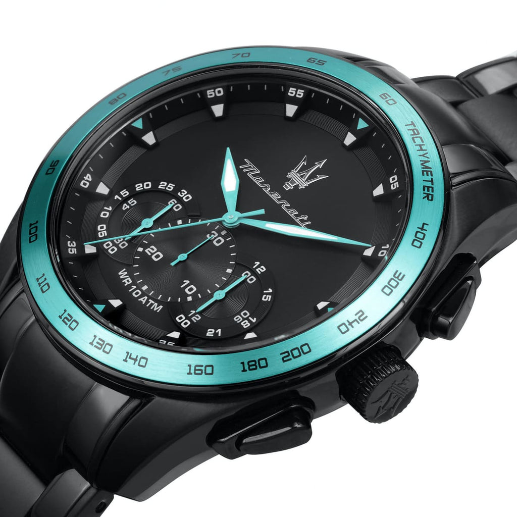 Maserati Traguardo Aqua Edition R8873644002 Black Tiffany Men's Watch