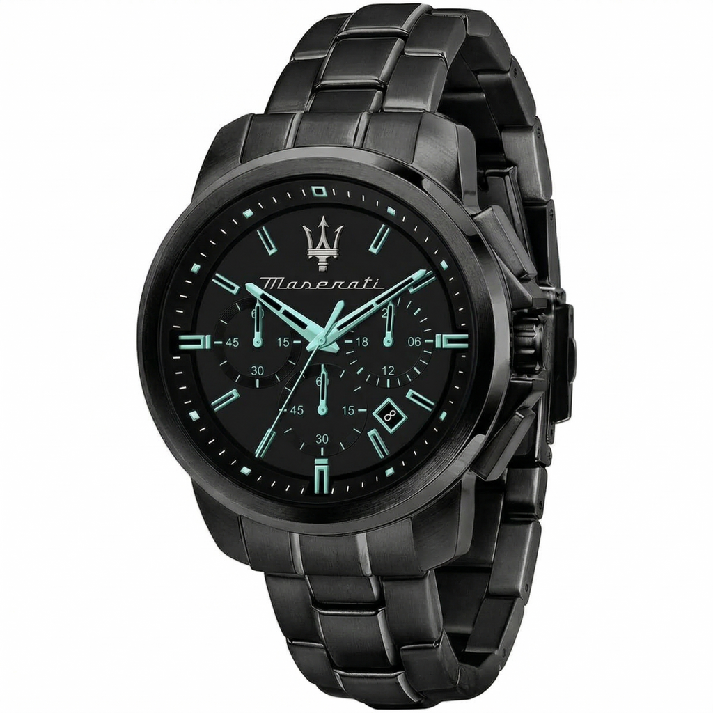 Maserati Successo Aqua Edition R8873644004 All Black Tiffany Men's Watch