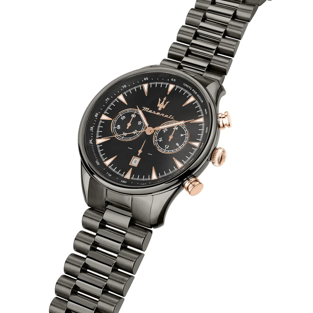 Maserati Traguardo R8873646001 Gunmetal Grey Rose Gold Men's Watch