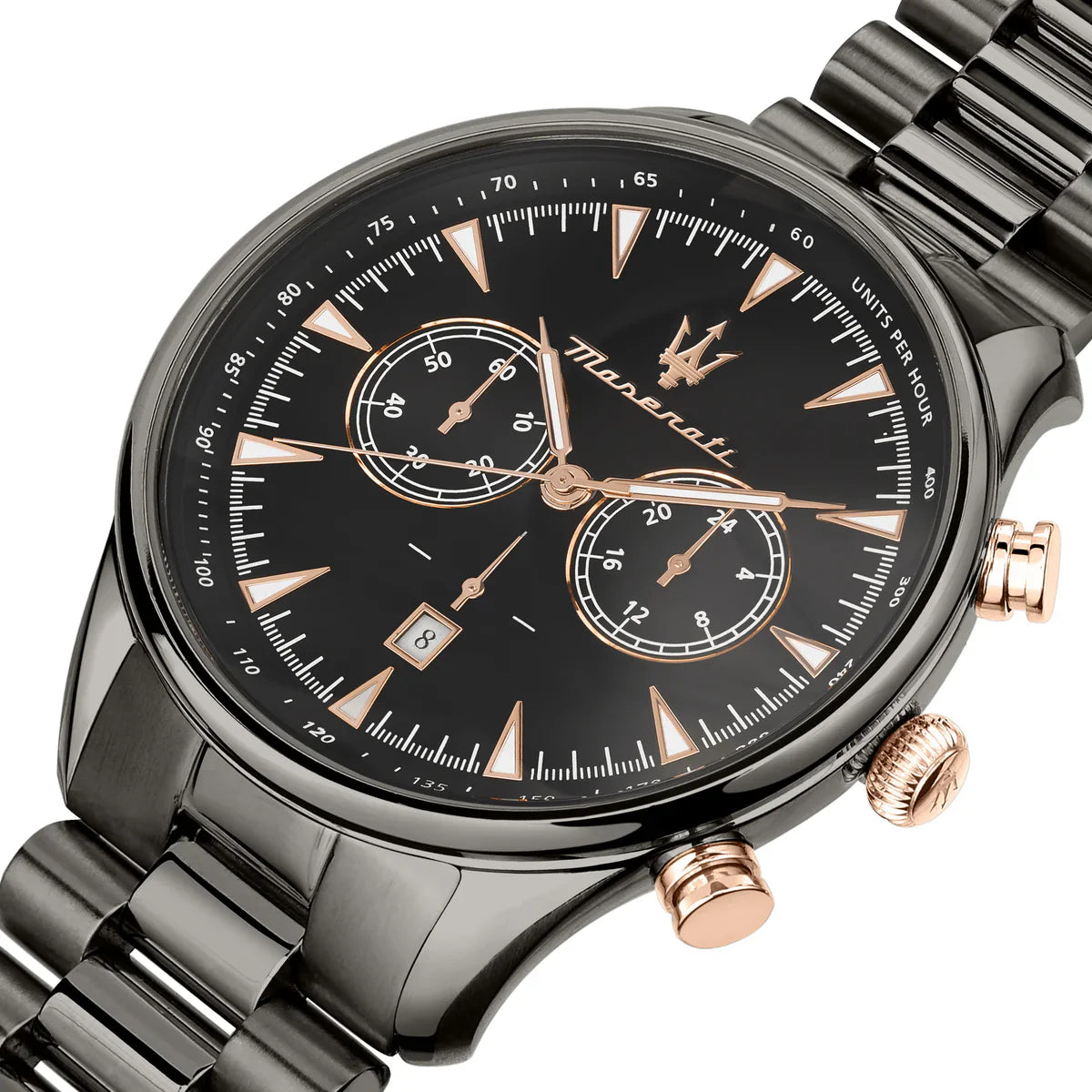 Maserati Traguardo R8873646001 Gunmetal Grey Rose Gold Men's Watch