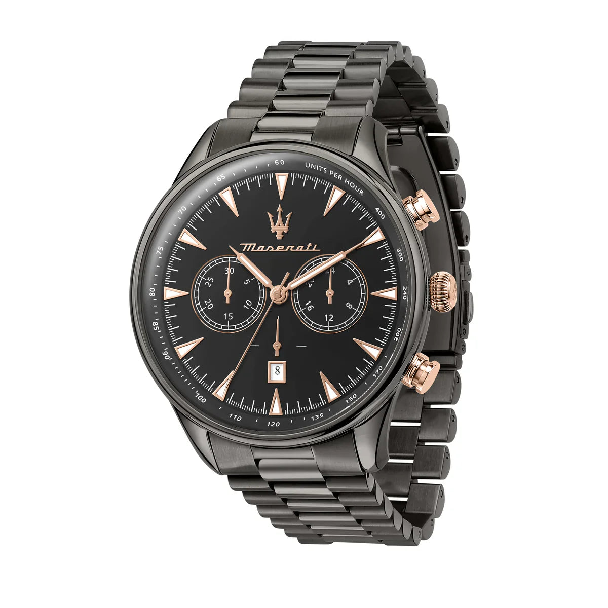 Maserati Traguardo R8873646001 Gunmetal Grey Rose Gold Men's Watch