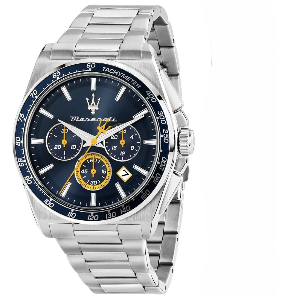 Maserati Velocita R8873652001 Silver-Tone Blue Racing Dial Men's Watch