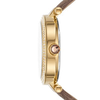 Michael Kors Liliane MK2973 Gold Watch with Yellow MK Logo Strap