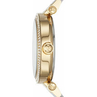 Michael Kors Parker MK6313 Gold-Tone Watch with White Acetate Links