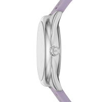 Michael Kors Janelle MK7143 Silver Watch with Purple Silicone Strap