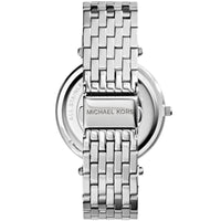 Michael Kors Darci MK3190 Silver-Tone Watch with Crystal Bezel and Silver Dial