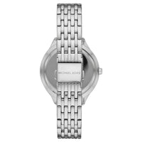 Michael Kors Runway MK7075 Silver Watch with White Mother of Pearl Roman Dial