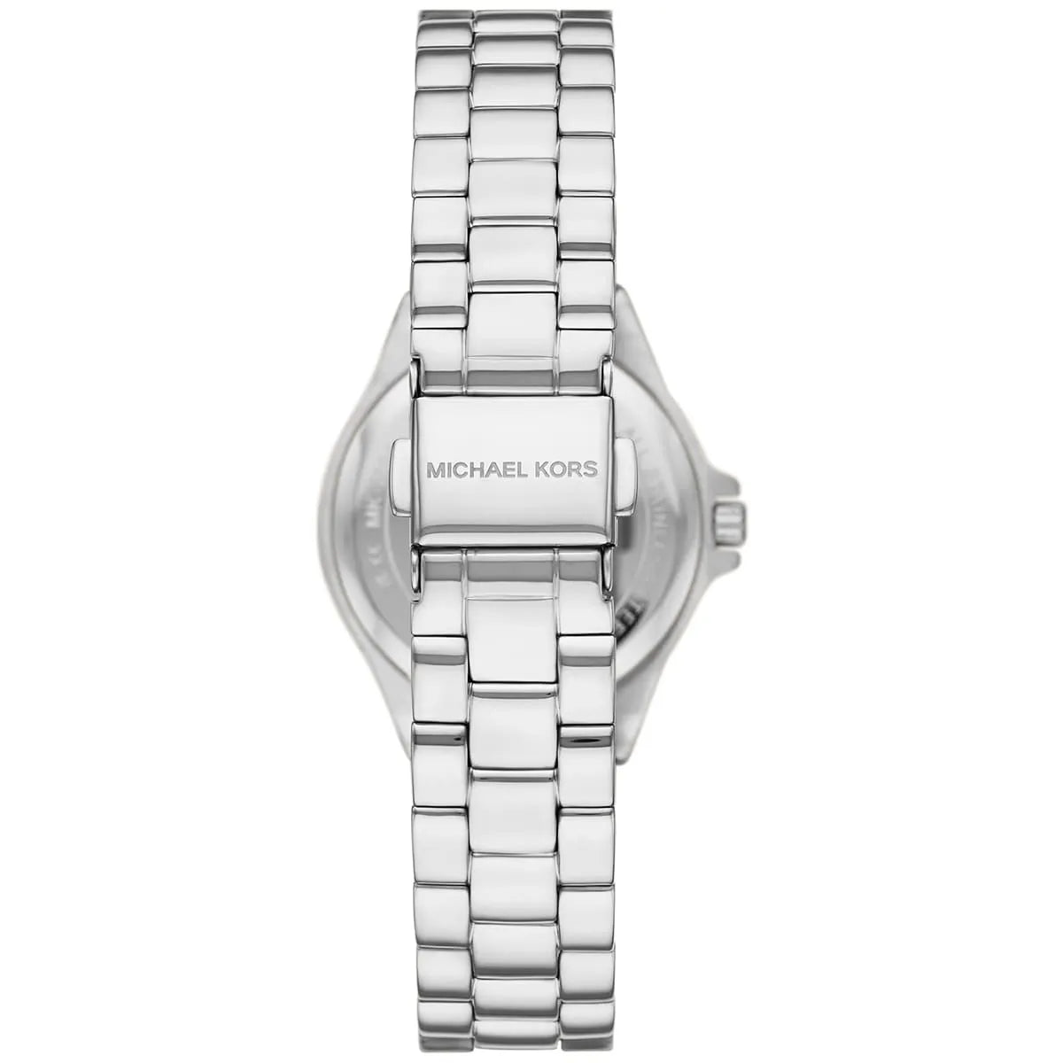 Michael Kors Lennox MK7397 Silver Watch with Navy Blue Dial and Crystal Bezel