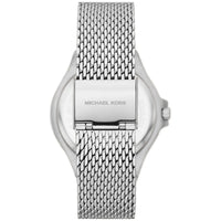 Michael Kors Lennox MK7337 Silver-Tone Watch with Mesh Bracelet and Crystal Bezel