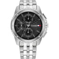 Tommy Hilfiger Walker 1710620 Men's Silver Steel Watch with Black Dial