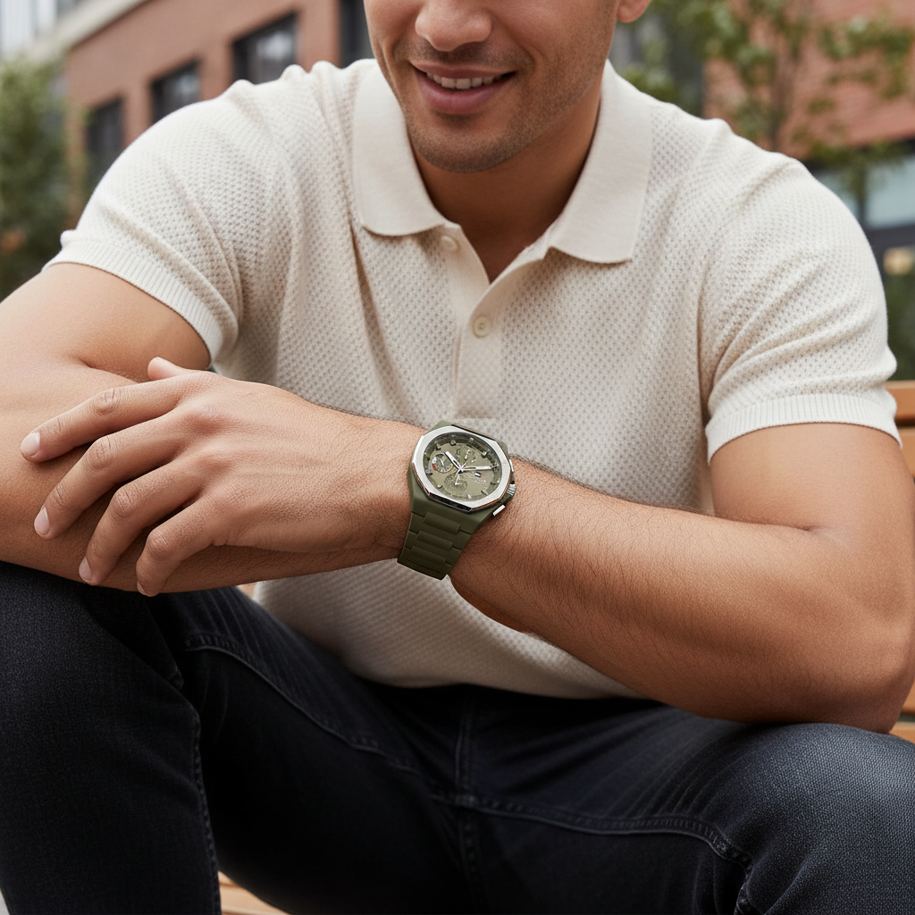 Tommy Hilfiger Neo 1792121 Olive Green Silicone Men's Watch
