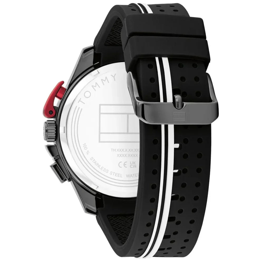 Original Tommy Hilfiger Men's Watch - All Black Rubber Strap (1792168)