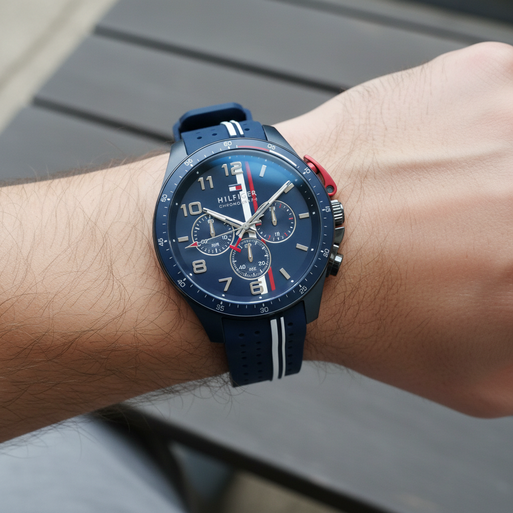 Original Tommy Hilfiger Men's Watch - Navy Blue Rubber Strap (1792169)
