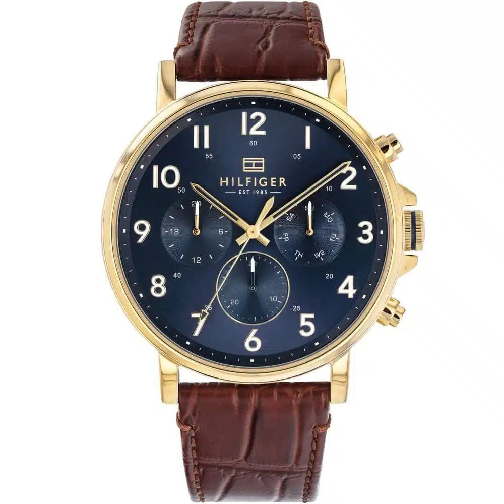 Original Tommy Hilfiger Men's Watch - Gold Case & Brown Leather (1710380)