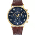 Original Tommy Hilfiger Men's Watch - Gold Case & Brown Leather (1710380)