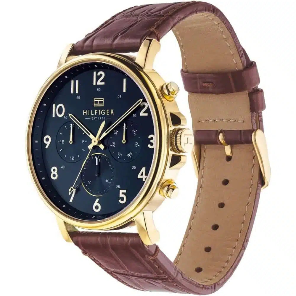 Original Tommy Hilfiger Men's Watch - Gold Case & Brown Leather (1710380)