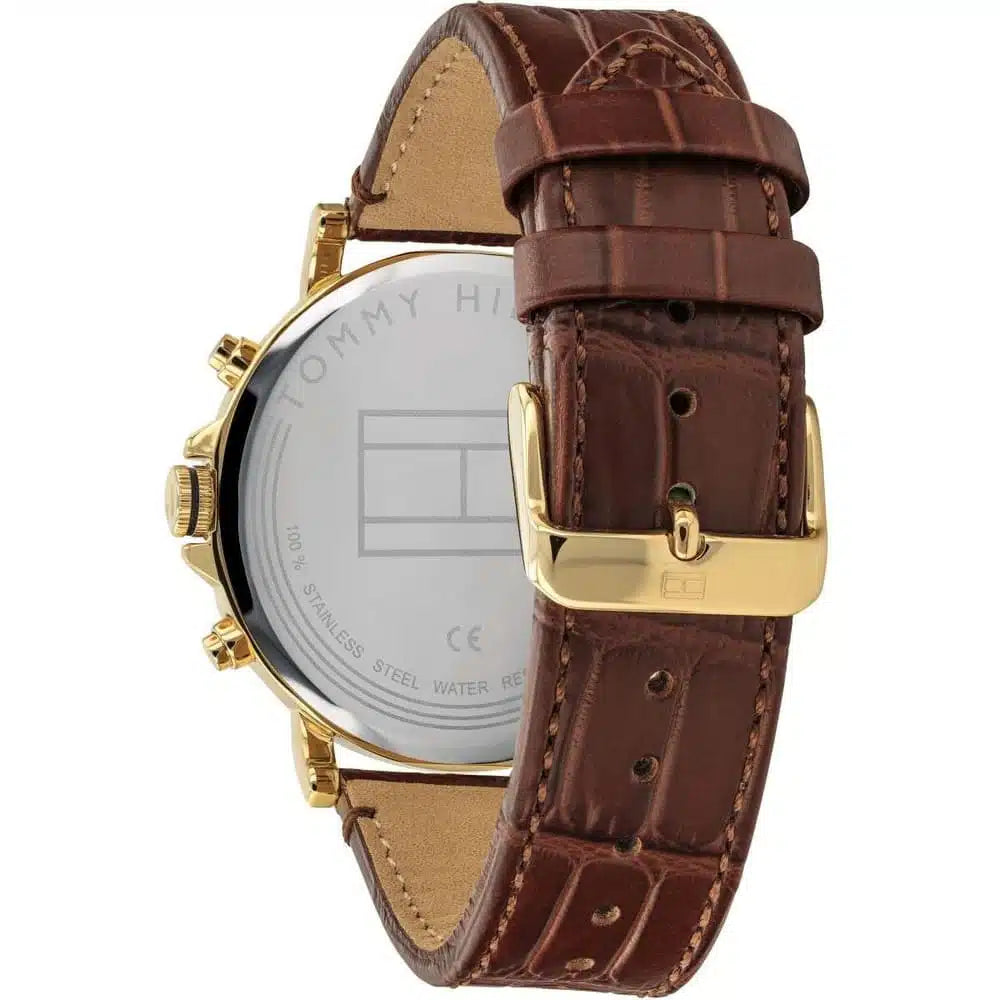 Original Tommy Hilfiger Men's Watch - Gold Case & Brown Leather (1710380)